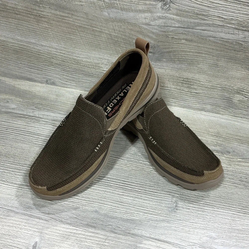 Skechers Relaxed Fit Superior Milford Slip On Leather Loafers 64365 Mens Size 11